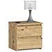Comodino CL2, 2 cassetti, 40x35x40 cm, Colore Quercia Artisan - Foto miniatura 1