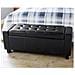 Cassapanca Pouf Contenitore Panca Sgabello Poggiapiedi In Legno E Eco Pelle Nero - Foto miniatura 2