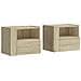 Comodini a Muro 2 pz Rovere Sonoma 45x30x35 cm - Foto miniatura 2