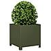 Fioriere Da Giardino 2 Pz Verde Oliva 40x40x40 Cm In Acciaio - Foto miniatura 8