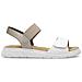 White Casual Open Sandals Sandali Pelle Scarpe Donna Bianco Eu 37, V9161-80 - Foto miniatura 2