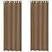 Tende In Voile Con Occhielli 2 Pz Marrone Chiaro - Foto miniatura 2