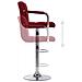 Sedia Da Bar Rosso Vino In Tessuto - Foto miniatura 5