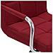 Sedia Da Bar Rosso Vino In Tessuto - Foto miniatura 6