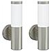 Luce da Parete Esterno 2 pezzi Acciaio Inossidabile Argento IP44 - Foto miniatura 1