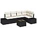 Set divano da giardino 5 pezzi con cuscini Rattan polyrattan marrone - Foto miniatura 1