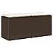 Panca da Giardino con Cuscino Marrone 110x40x44cm in Polyrattan - Foto miniatura 1