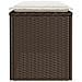 Panca da Giardino con Cuscino Marrone 110x40x44cm in Polyrattan - Foto miniatura 5