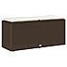 Panca da Giardino con Cuscino Marrone 110x40x44cm in Polyrattan - Foto miniatura 6
