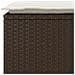 Panca da Giardino con Cuscino Marrone 110x40x44cm in Polyrattan - Foto miniatura 7