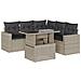 Set Divano da Giardino 6pz con Cuscini Grigio Chiaro Polyrattan - Foto miniatura 1