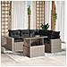 Set Divano da Giardino 6pz con Cuscini Grigio Chiaro Polyrattan - Foto miniatura 2