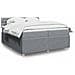 Giroletto a Molle con Materasso Grigio Chiaro 200x200cm Tessuto - Foto miniatura 2