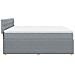 Giroletto a Molle con Materasso Grigio Chiaro 200x200cm Tessuto - Foto miniatura 5