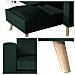 Jamesdivano Letto Angolare A 3 Posti In Velluto Verde - Foto miniatura 10