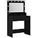 Tavolo da trucco con luci LED  - Nero Rovere 79x41x135 cm - Foto miniatura 1