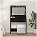 Tavolo da trucco con luci LED  - Nero Rovere 79x41x135 cm - Foto miniatura 2