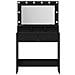 Tavolo da trucco con luci LED  - Nero Rovere 79x41x135 cm - Foto miniatura 5