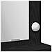 Tavolo da trucco con luci LED  - Nero Rovere 79x41x135 cm - Foto miniatura 9