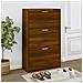 Scarpiera Rovere Marrone 63x24x103 cm in Legno Multistrato - Foto miniatura 2