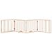 Cancello per Cani con Porta Pieghevole 4 Pannelli 320 cm Pioppo - Foto miniatura 3