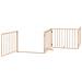 Cancello per Cani con Porta Pieghevole 4 Pannelli 320 cm Pioppo - Foto miniatura 4