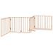 Cancello per Cani con Porta Pieghevole 4 Pannelli 320 cm Pioppo - Foto miniatura 6