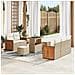 Set Divano da Giardino con cuscino 8 pcs Beige Poly Rattan - Foto miniatura 2