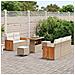 Set Divano da Giardino con cuscino 8 pcs Beige Poly Rattan - Foto miniatura 3