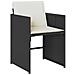 Set da Pranzo per Giardino con cuscino 5 pcs Nero Poly Rattan - Foto miniatura 6