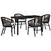 Set da Pranzo per Giardino 5 pcs Marrone Poly Rattan - Foto miniatura 1