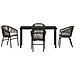 Set da Pranzo per Giardino 5 pcs Marrone Poly Rattan - Foto miniatura 7