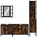 Set Mobili da Bagno 4 pz Rovere Fumo in Legno Multistrato - Foto miniatura 6