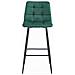 Sgabelli da bar TEOTO in velluto verde scuro con gambe in acciaio nero x2 - Foto miniatura 5