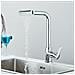 Rubinetto per lavello da cucina, Blackswan, tipo M368, modello cromato, con doccia mobile, bocca girevole e 4 modalità, misura 35 cm - Foto miniatura 4