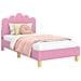 Struttura letto bambini con testata Rosa 80 x 160 cm Tessuto - Foto miniatura 1