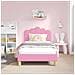 Struttura letto bambini con testata Rosa 80 x 160 cm Tessuto - Foto miniatura 3