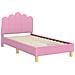 Struttura letto bambini con testata Rosa 80 x 160 cm Tessuto - Foto miniatura 4