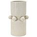 Vaso Bubbles In Ceramica Crema Con Sfere Decorative 16x28 Cm - Foto miniatura 1