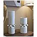 Vaso Bubbles In Ceramica Crema Con Sfere Decorative 16x28 Cm - Foto miniatura 5