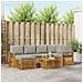 Set divani con cuscino 7 pcs Grigio Naturale e Chiaro - Foto miniatura 2