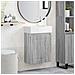 Mobile bagno con rubinetto Sonoma grigio 45,5 x 22,5 x 84 cm - Foto miniatura 2