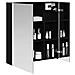 Mobiletto per specchio da bagno Rovere Nero 63,5 x 15,5 x 70 cm - Foto miniatura 3