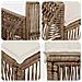 Set Divano da Giardino 12 pcs Beige e Bianco Crema polyrattan - Foto miniatura 5