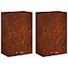Vaso da giardino 2 pz Ruggine 50 x 30 x 75 cm Acciaio Corten - Foto miniatura 1