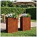 Vaso da giardino 2 pz Ruggine 50 x 30 x 75 cm Acciaio Corten - Foto miniatura 2