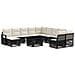 Set Divano da Giardino 12 pz Nero e Bianco Crema polyrattan - Foto miniatura 1