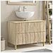 Armadio per Lavabo da Bagno DELFT Rovere Sonoma 82 x 41 x 59 cm - Foto miniatura 2