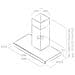 Cappa PRF0104626 a Parete da 90 cm Aspirante Colore Nero, Inox - Foto miniatura 2