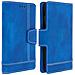 Custodia Smartphone 4.5' A 5.0' Universale Portafoglio Blu Slide Cover - Foto miniatura 1